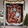 thumbnail image 6 of Virelaxpo Large Christmas Decorative Tapestry Blanket - 130x160cm Red Cotton Fabric for Sofa Cover, Office Nap, and Holiday Decor, Machine Washable and Breathable, 6 of 6
