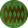 thumbnail image 1 of Ahgly Company Indoor Round Southwestern Green Country Area Rugs, 6' Round, 1 of 1