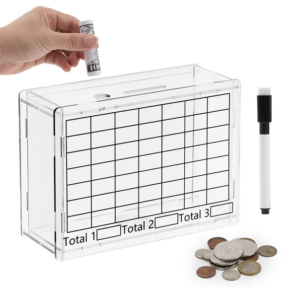 WIZUTIZ Personalize Coin Bank Counter Jar Money Saving Box Clear Acrylic Money Box With Counter Modern Saving Jar For Budgeting Home Gadgets The Best of Both Worlds