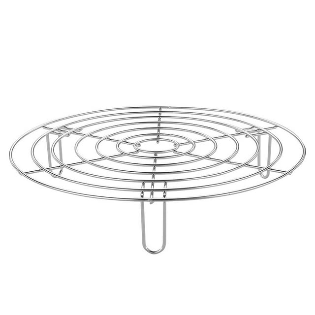 Grille de Cuisson 1 Pce Friteuse à Air Chaud Plateau Rond en Acier Inoxydable Grille Vapeur pour Cuisson Cuisson Cuisson à la Vapeur Compatible avec Friteuse à Air Pot Autocuiseur Four Plateaux en Aluminium Grille-Pain Poêle Plaque de Cuisson en Grès
