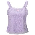 thumbnail image 5 of Womens Tank Tops 2026 Lace Square Neck Spaghetti Straps Camis Solid Color Ribbed Sleeveless Casual Basic Undershirt, 5 of 8