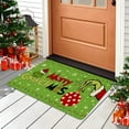 thumbnail image 5 of Grinch Door Mat Merry Christmas Door Mat Outdoor Christmas Mats for Front Door Christmas Rugs Indoor Home Grinch Door Decorations Outside 17" x 30", 5 of 6