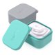 thumbnail image 1 of Set de recipientes de silicona Bentgo Sidekicks, paquete de 2 unidades, 80 ml, gris y aguamarina, 1 of 7