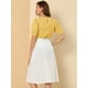 thumbnail image 5 of Día De San Patricio Blusa De Manga Corta Con Hombros Descubiertos Y Volantes Sin Cuello Con Volantes En La Espalda Para Mujer Amarillo M, 5 of 6