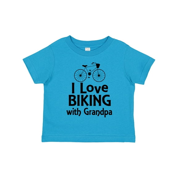 Inktastic I Love Biking with Grandpa Boys or Girls Toddler T-Shirt