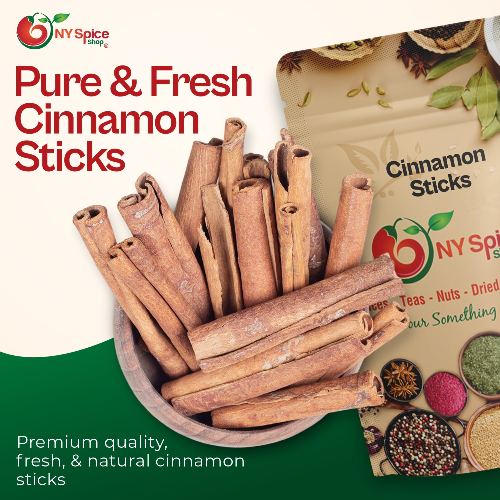 NY SPICE SHOP Cinnamon Sticks - 5 Pound - Fresh Organic Dry Cinnamon Sticks