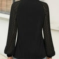 thumbnail image 6 of AELand Women's Long Sleeve Shirts Crew Neck Lace Tops 2025 Spring Fashion Clothes Knitted Y2k Blouses, 6 of 6