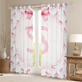 thumbnail image 2 of Erosebridal Initial Alphabet S Blackout Curtains Set of 2 (52x84 Each),Cute Coquette Bowknot Window Curtains For Kids Girls, 2 of 7