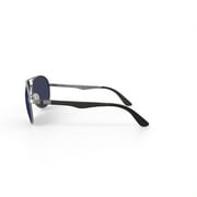PRX Men’s Sunglasses, Captain - Gunmetal, Aviator, Metal, 60-13-132, with Case