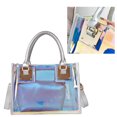 thumbnail image 3 of COSMOBETTY Small Shoulder Bag For Women Handbag Silver Trendy Style Messenger Bag 1Set 10.6X5.1X12.6In, 3 of 8
