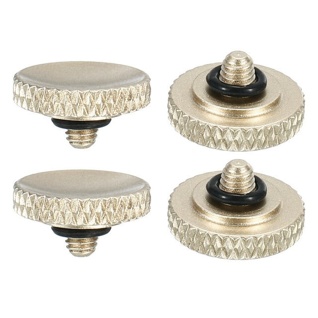 Unique Bargains Shutter Release Button Soft Shutter Release Button Copper Camera Shutter Button Knurled, Golden 4 Pack