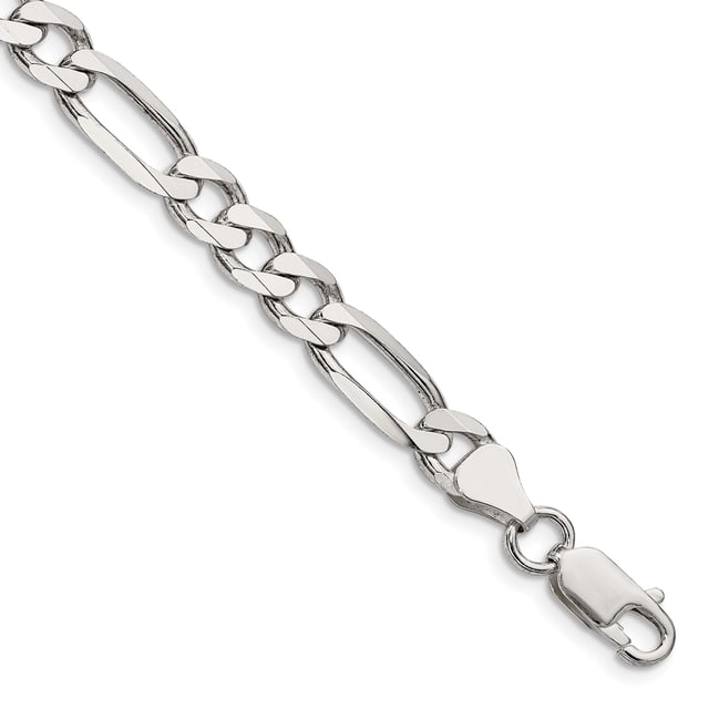 Bracelet Chaîne Figaro en Argent Sterling 925 6,75 mm