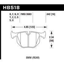 Hawk 2006-2006 Saab 9-2X 2.5i HPS 5.0 Rear Brake Pads
