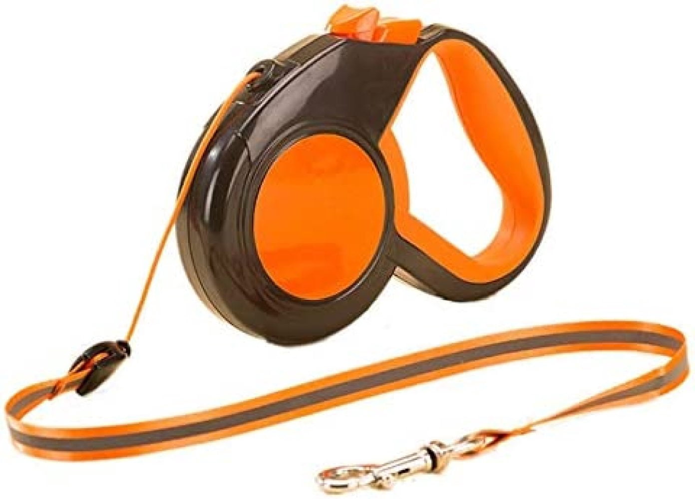 orange retractable dog lead