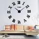 thumbnail image 3 of Reloj de pared 3D Injueey negro grande estilo único atemporal, 3 of 6