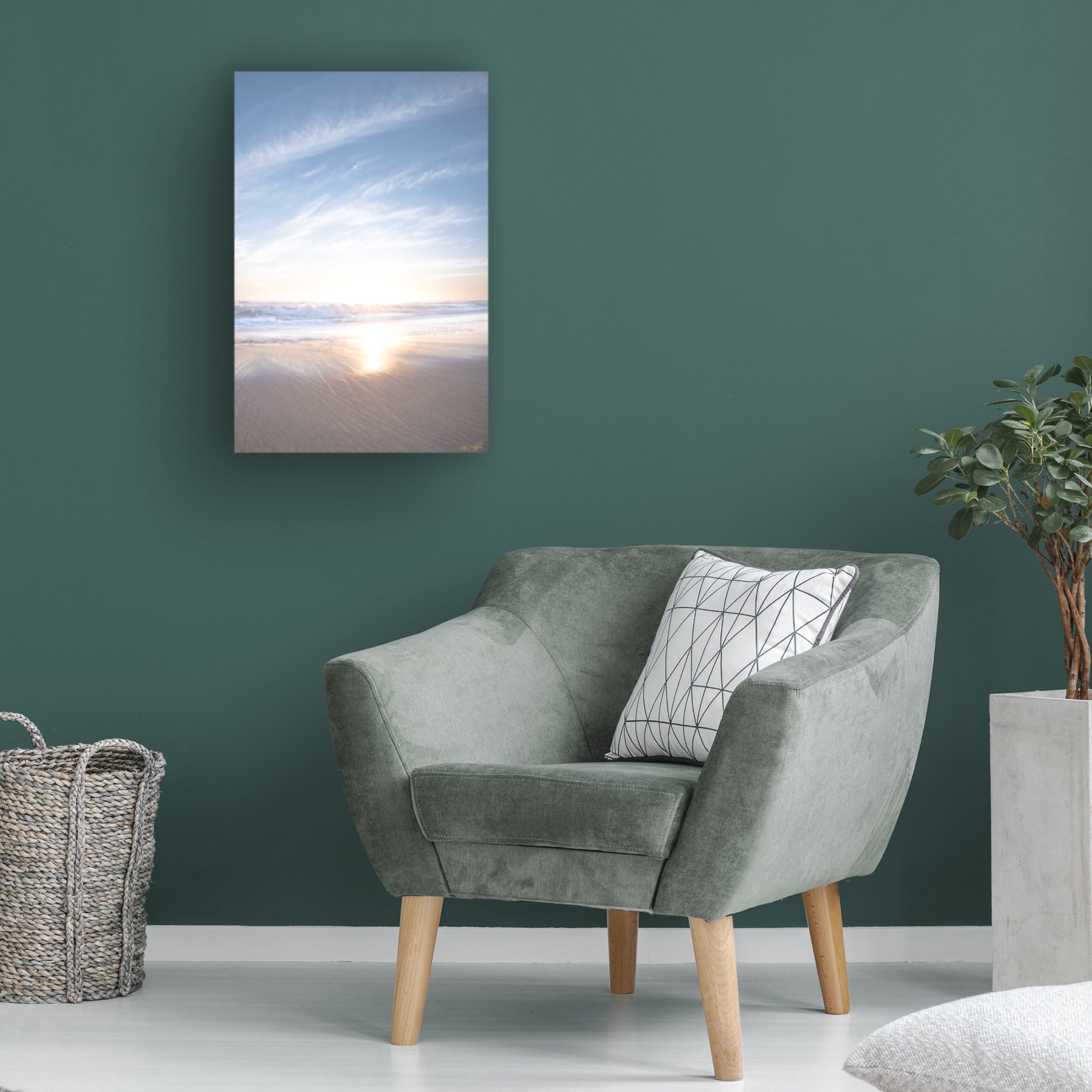 Canvas Wall Art - Life BeautifuLEE 'Ocean Perfect Morning' Wall Art for Living Room, Bedroom, or Office Décor by Trademark Fine Art - 30 x 47 Inches