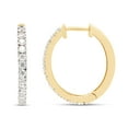 thumbnail image 4 of AFFY 1.10CT Round Moissanite Diamond Hoop Earrings for Women 14K Yellow Gold over Sterling Silver, 4 of 7