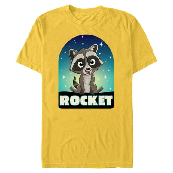 Marvel Guardians of the Galaxy Volume 3 Baby Rocket Toony - Short Sleeve Blended T-Shirt for Adults - Customized-Yellow