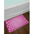 thumbnail image 2 of Pink Mandala Bath Mat, Digital Lotus Flower with Abstract Spiral Flower Petal Leaf Effects, Plush Bathroom Decor Mat with Non Slip Backing, 29.5" X 17.5", Pale Pink and Magenta, by Ambesonne, 2 of 2