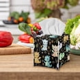 thumbnail image 5 of FUIALDOLG Stylish Tissue Box Cover Square - PU Leather Holder Waterproof Tissue Boxes - Thanksgiving Decorative Cube Cover for Bathroom and Home, Cartoon Dragon, 5 of 7