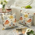 thumbnail image 5 of DaShan Boho Throw Pillow Covers 18x18 Set of 2,Cute Mushrooms Retro Linen Pillows Case for Bedroom Sofa Couch, 5 of 6