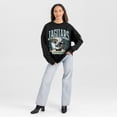 thumbnail image 3 of Women's Gameday Couture Black Jacksonville Jaguars Oversized Victory Lane Black Label Premium Fleece Sweatshirt, 3 of 6