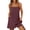 Burgundy, variant on Women's Athletic Dress with Built in Shorts Spaghetti Strap Mini Romper Dress with Pockets, Summer Tennis Workout Dress