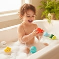 thumbnail image 5 of sixwipe 7 Pcs No Hole Mold Free Bath Toys with Frog Net, 6 Sea Animal Toys for Toddlers, Baby Water Play for Pool, Bathtub, Floating Toys for Developmental Motor Skills Gift, 5 of 9