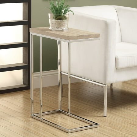 Natural Metal - ACCENT TABLE - NATURAL WITH CHROME METAL