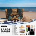 thumbnail image 5 of Kdxio Surreal Meditating Cat for Beach Bag for Women Large Beach Tote Bag Waterproof Sandproof Swim Bag with Zipper Pockets Beach Vacation Travel, 5 of 7