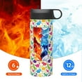 thumbnail image 6 of Honeii Colorful Dinosaurs Print 18 oz Insulated Water Bottle with Straw Lid, Stainless Steel Sports Water Bottles, Double Walled Vacuum, Leak Proof, 6 of 8