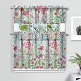 thumbnail image 2 of Vintage Country Curtains 36 Inch - 3 Panel Rustic Bloom Set with Bohemian Wildflowers, Rod Pocket, 2 of 6