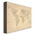 thumbnail image 3 of Trademark Art "World Map of Cities" Canvas Art by Michael Tompsett, 3 of 3