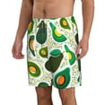 thumbnail image 2 of Kll Green Avocado Men'S Casual Summer Beach Shorts Hawaiian Shorts With Pockets-3x-Large, 2 of 9