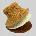 thumbnail image 2 of CoCopeaunt Women Knit Bucket Hat Trendy Fluffy Winter Cozy Fuzzy Girls Students Fisherman Cap, 2 of 7