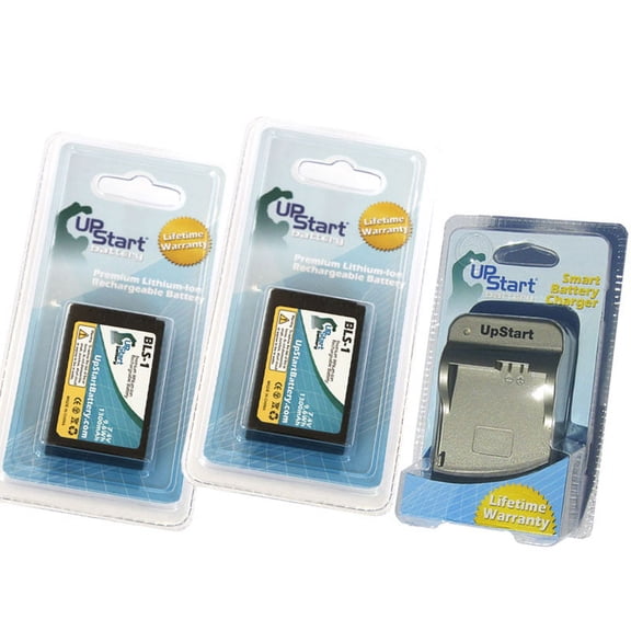 2x Pack - Olympus E-410 Battery   Charger - Replacement for Olympus BLS-1 Digital Camera Battery and Charger (1150mAh, 7.4V, Lithium-Ion)