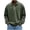 Army Green, variant on Men's Washed Collared Sweatshirt, Point Collar Loose Cut, Casual Fit for home relaxed dress Gray XXXL