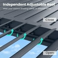thumbnail image 5 of RoyalCraft 10'x13' Adjustable Louvered Pergola, Heavy-Duty Aluminum Outdoor Pergola, Metal Hardtop Pergola with Adjustable Roof for Patio, Deck, Garden, Yard, Grey, 5 of 7