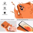 thumbnail image 3 of Liquid Silicone Case for iPhone 12, [Camera Protection] [Anti Fingerprint] [Wireless Charging] 4 Layer Phone Case Protective Cover, Built-in Microfiber Case Cover, 6.1", Orange, 3 of 14