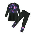 thumbnail image 2 of vastwit Girls UV Sun Protection Swimsuit Long Sleeve Swim Dress with Leggings Rash Gaurd Swim Set Black 10, 2 of 7