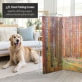 thumbnail image 5 of Red Lantern 3 ft. Short Klimt Canvas Folding Screen - Tannenwald/Farm Garden, 5 of 7
