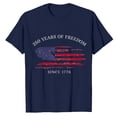 thumbnail image 4 of CUSTG Women O-Neck T-Shirts Graphic Print T Shirt Anniversary Lettering Casual Short Sleeve Tops Everyday 4th Of July Fashionable Daily Tee, 4 of 4