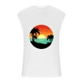 thumbnail image 4 of Njoeus White T Shirts for Men Short Sleeve Tops Palm Trees Beach Sunset | Mens Casual Graphic Tank Top, Men Sleeveless Vests Workout Gym Tees Shirt Summer Tops Men's Tank Tops, 4 of 5