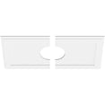 thumbnail image 2 of Ekena Millwork CMP34X17RE2-07000 7 in. ID x 11.75 in. Rectangle Architectural Grade PVC Contemporary Ceiling Medallion - 2 Piece, 2 of 4