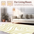 thumbnail image 2 of ODIKA 8'x10' Machine Washable Non-Slip Area Rug, Modern Abstract Ripple Patterned with Fluid Contours High Traffic Rug, Gold, 373463, 2 of 7