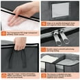 thumbnail image 6 of 6 Pack Clothes Storage Bags Organizers, Large Closet Storage Bags with Reinforced Handle, Foldable Clothes Storage Bags Closet Organizers, Blanket Storage Bags for Bedding, Clothes-Gray, 6 of 8