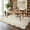 light Brown, variant on Hasoo 8' x 10' Area Rug for Living Room Washable Scalloped Non Shedding Neutral Indoor Decor Floral Printed Carpet, Blue