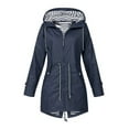 thumbnail image 3 of Veste à Capuche Douce pour Femme Imperméable Manteau de Pluie Extérieur Vert 4TG, 3 of 4
