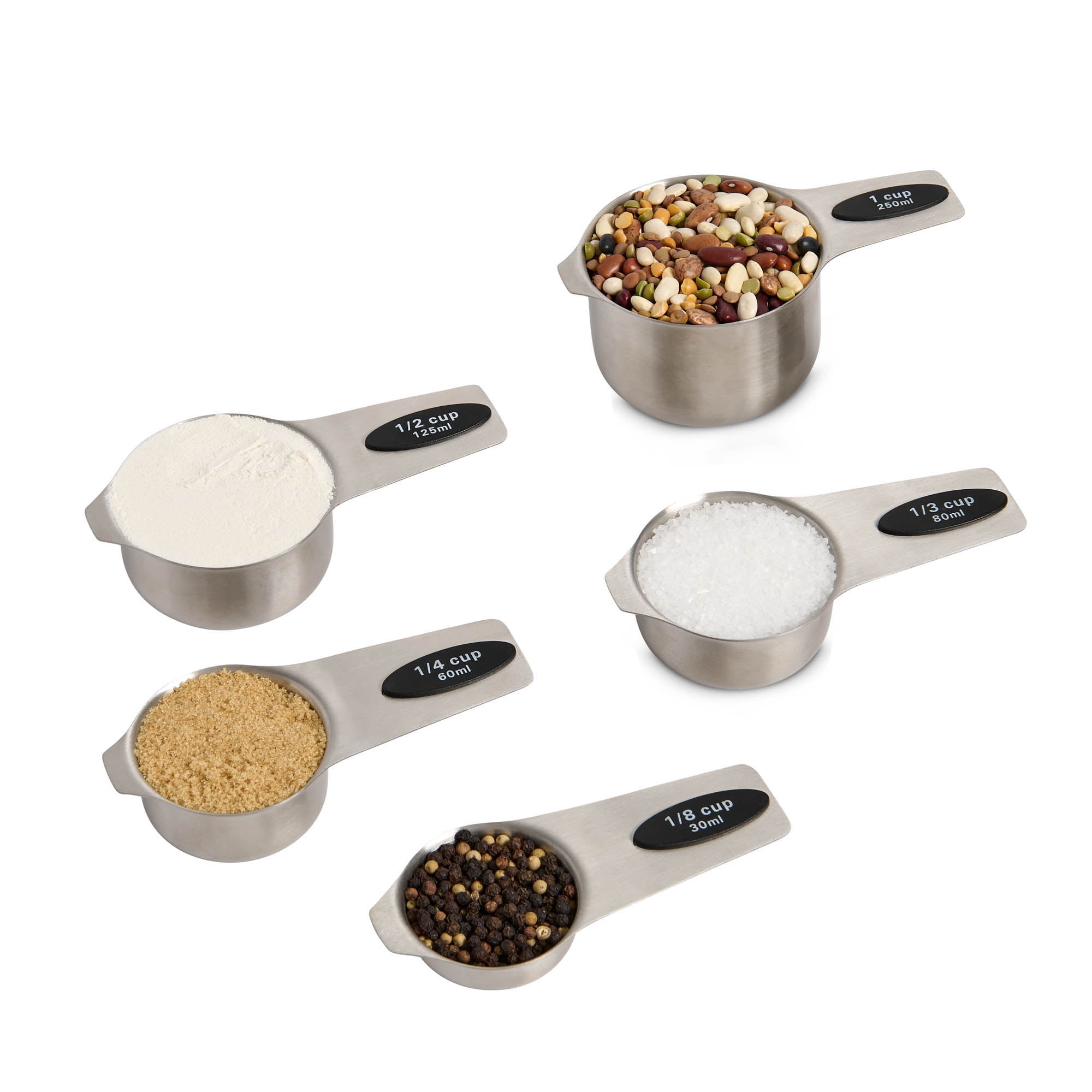 Mrs. Anderson's Baking Magnetic Measuring Cups, High-Quality 18/8 Stainless Steel, 5-Piece Set