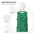 thumbnail image 3 of Sikiie Green Glitter Basketball Jersey Reversible Men's Mesh Athletic Sports Shirts Training Practice S-4XL3X-Large, 3 of 6